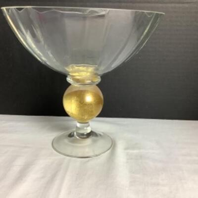 N - 174 Union Street Glass Co. Manhattan Center Piece Pedestal Bowl