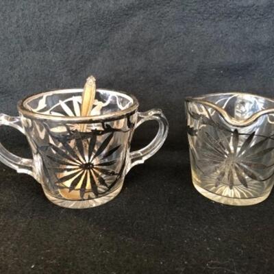 Lot 13P. Sterling Silver, Silver Plate Salt & Pepper sets, cream and sugar set, cake stand, bud vase, bowl â€” $60