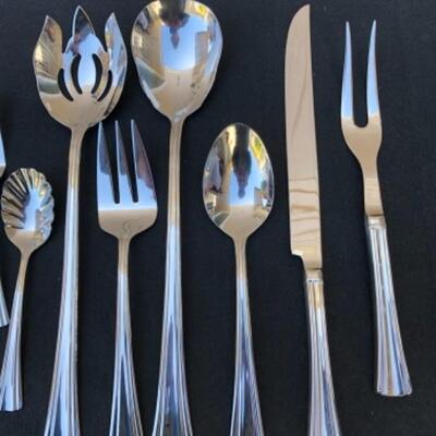 Lot 63L. Reed & Barton Stainless Flatware, Brookshire pattern, New and Unused, 115 Pieces â€” $135.00