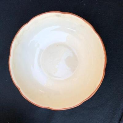Lot 67L. Vintage Franciscan Earthenware Apple: 1 Oval Platter, 1 Serving Bowl, 1 Pedestal Cake Stand â€” $34