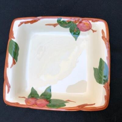 Lot 70L. Vintage Franciscan Earthenware Apple: 1 Oval Large Platter, 1 Divided Serving Dish, 1 Square Platter â€” $37.50