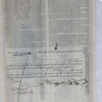 Antique Stock Certificate New England Oil Corp 1922