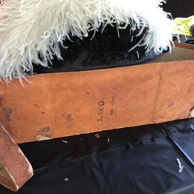 1800s Masonic Knights Templar Commander's Hat with Ostrich Feather Plume in Original Box