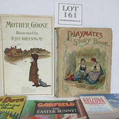 12 Kids Books Antique Through Modern; Antique McLoughlin Bros Playmates Storybook 