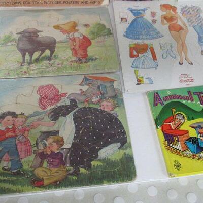 Kid's Lot 3 Books, 2 Puzzles, Coca Cola Betty Paper Doll