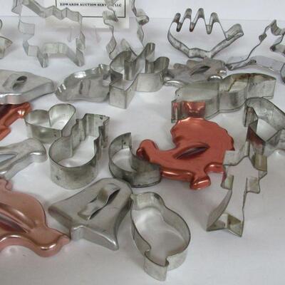 Large Lot of Metal Cookie Cutters