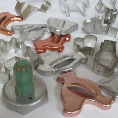 Large Lot of Metal Cookie Cutters