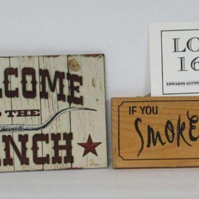 2 Wood Wall Plaques