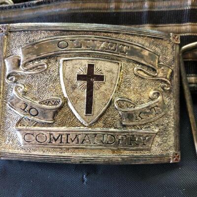 Antique Horstmann Philadelphia Knights Templar Commander Sword with Original Case and Belt Buckle with Chain