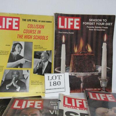 6 Vintage Life Magazines, 1961, 1967, 1972, 1973 