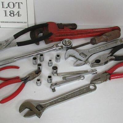 Lot of Tools: 12" Pipe Wrench, 10" Crescent Wrench More