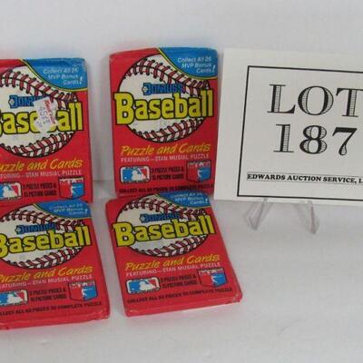 4 Donruss Baseball Card Packs