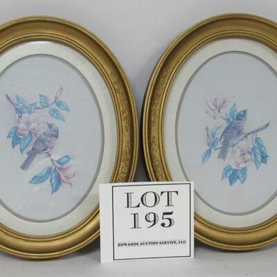 Pair of Older Bird Pictures