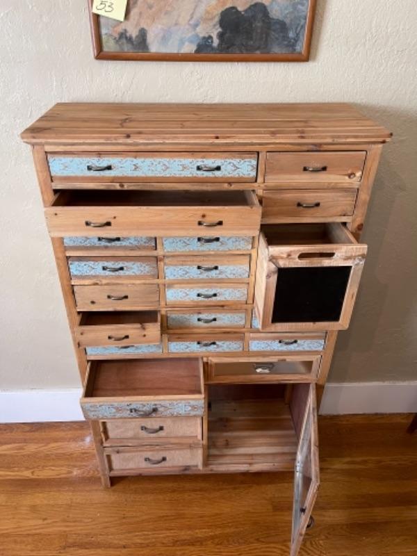 Lot 54BR. Multidrawer craft (301/2”W x 121/2”D x 61”T)95