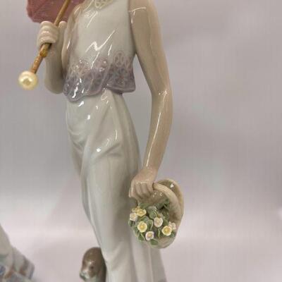 Pair of Parasol Holding Women Lladro Figurines