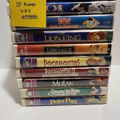 10 Disney VHS movies (Opened)-Item #341-B