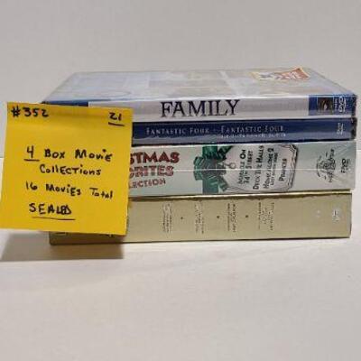 4 (Sealed) Boxes of DVD Collections- Item #352