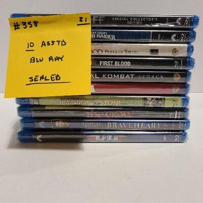 10 Assorted Blu-rays (Sealed)- Item #358