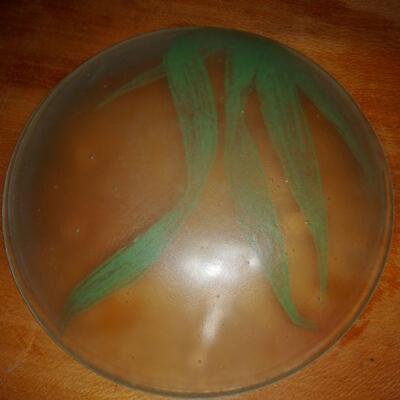 Art Dish ~ Green frosted with Grass