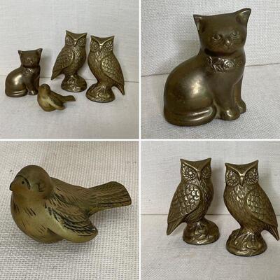Collection of 4 Brass Animal Figurines