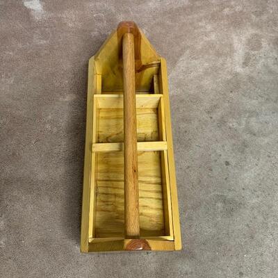 Wood Tool Box with Wood Tray 