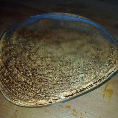 Art Glass dish triangular shape