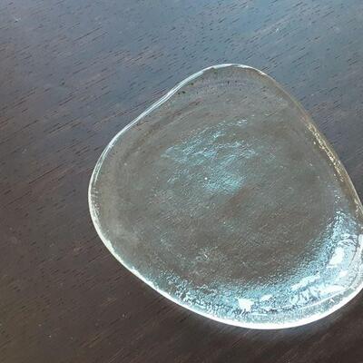 Art Glass dish triangular shape