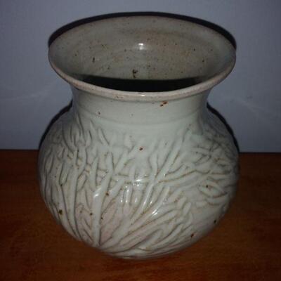 Handmade vase with tree motif