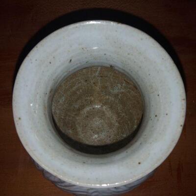 Handmade vase with tree motif