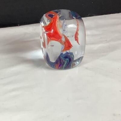 N - 212  Artisan Crafted Hand Blown Glass Paper Weight 