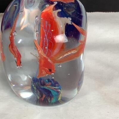 N - 212  Artisan Crafted Hand Blown Glass Paper Weight 