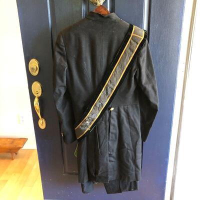 1800s Philadelphia Knights Templar Masonic Commander's Ceremonial Jacket and Sash