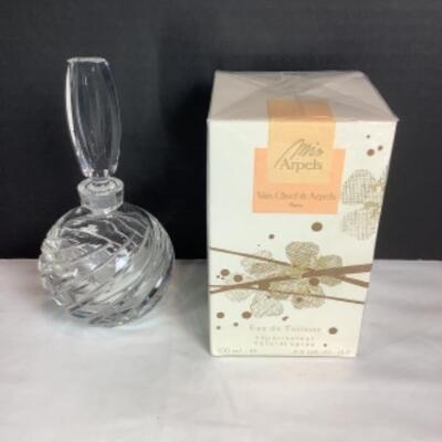 N - 217  Beautiful Crystal Perfume Bottle & Miss Arpels Eau de Toilette 