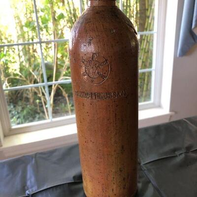 Rare 1800s Rhein Preussen German Stoneware Jug Bottle