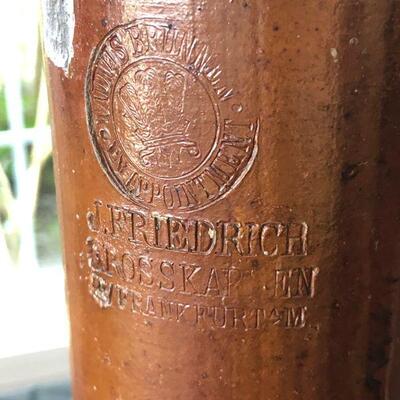 Antique 1800s Taunus Brunnen By Appointment J Friedrich Grosskarben Frankfurt German Mineral Water Jug