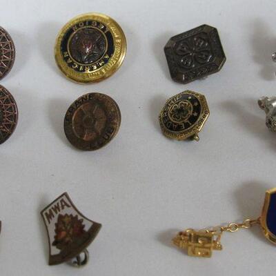 Lot of Vintage Tiny Tie/Lapel Pins Masons, 4H, Many More