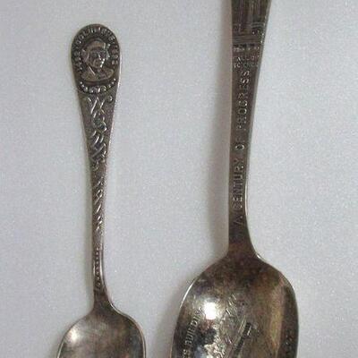 Colombian Exposition Columbus Demi Spoon, Chicago World's Fair Century of Progress Spoon with Black Partirdge