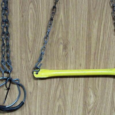 Vintage Child's Metal Rings and Bar for Swing Set With Chains
