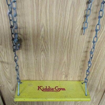 Vintage Child's Plank Swing On Chains for Swing Set Kiddie Gym