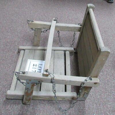 Antique Child's Wood Swing for Over the Tree Branch or Swing Set Too Cute!