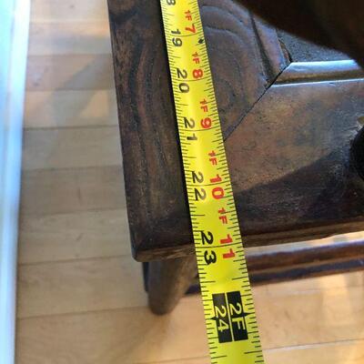 Antique Asian Pair of Handmade Wood Armchairs Chairs