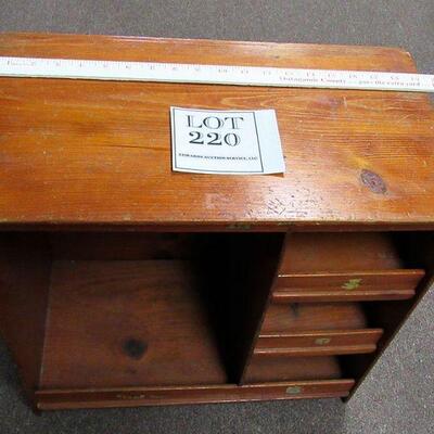 Adorable Small Child's Open Dresser With Bar for Hanging Clothes and Open Drawers