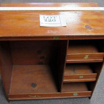 Adorable Small Child's Open Dresser With Bar for Hanging Clothes and Open Drawers
