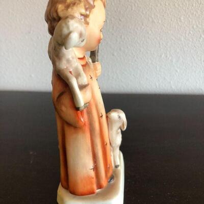 Antique Hummel Good Shepherd Boy with Sheep with Full Bee Stamp