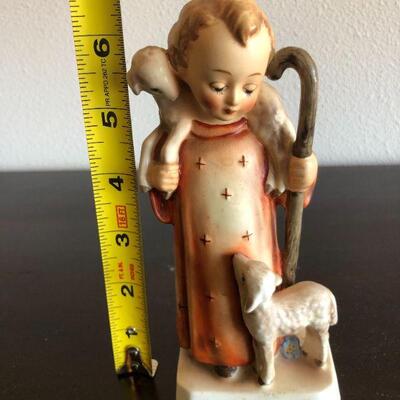 Antique Hummel Good Shepherd Boy with Sheep with Full Bee Stamp
