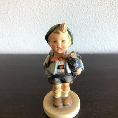 Antique Hummel Goebel 198 Home From Market Figurine Full Bee Stamp and W Goebel Signature