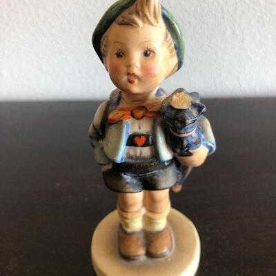 Antique Hummel Goebel 198 Home From Market Figurine Full Bee Stamp and W Goebel Signature