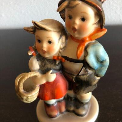 Antique Hummel Goebel 94 3/0 Surprise Girl and Boy with Baskey