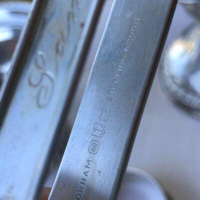 Antique Sterling Silver Candle Holders Napkin Rings and Webster Le Pierre Bowls