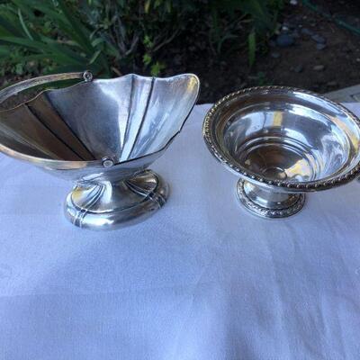 Antique Sterling Silver Candle Holders Napkin Rings and Webster Le Pierre Bowls